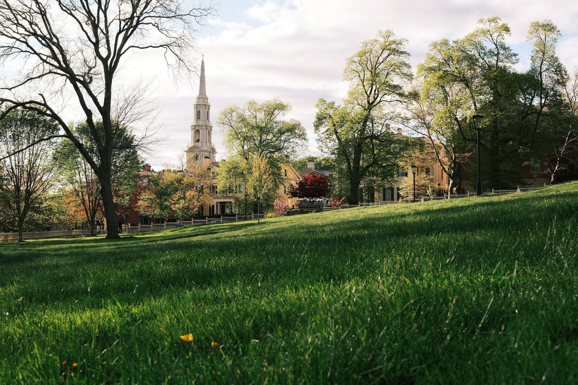 Spring afternoon on the lawn of the John Brown House